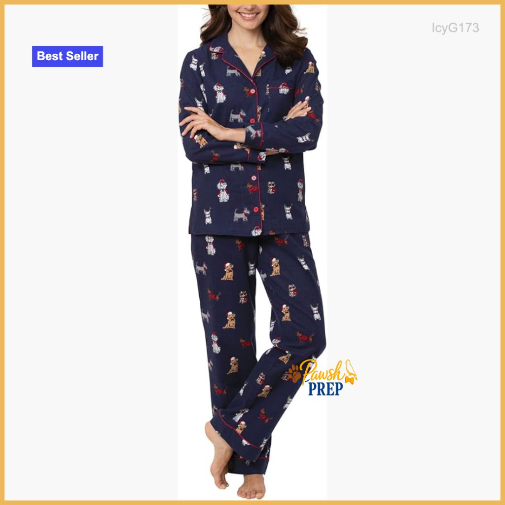Women's Flannel Pajama Set Medium 100% Cotton Long Sleeve Button Down